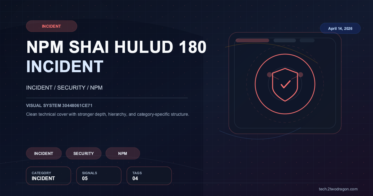 NPM "Shai-Hulud" 웜: 180개 패키지 침해, 대규모 공급망 공격 분석