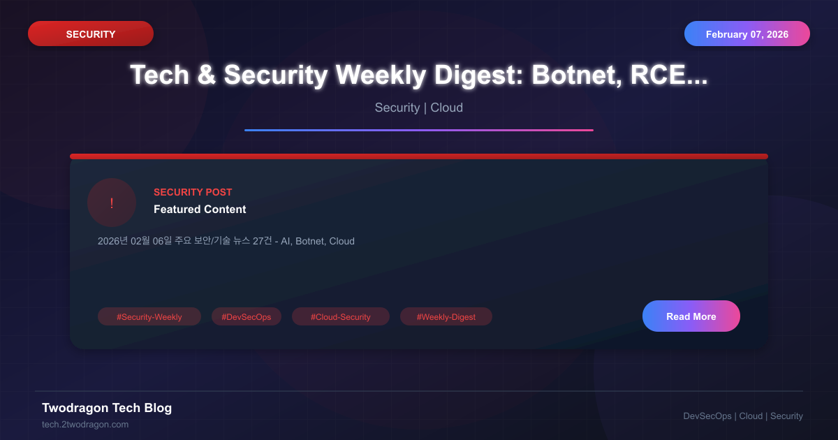 2026-02-06 기술·보안 주간 다이제스트: CrashFix Python RAT, AISURU 31.4 Tbps DDoS, Codespaces RCE, BYOVD