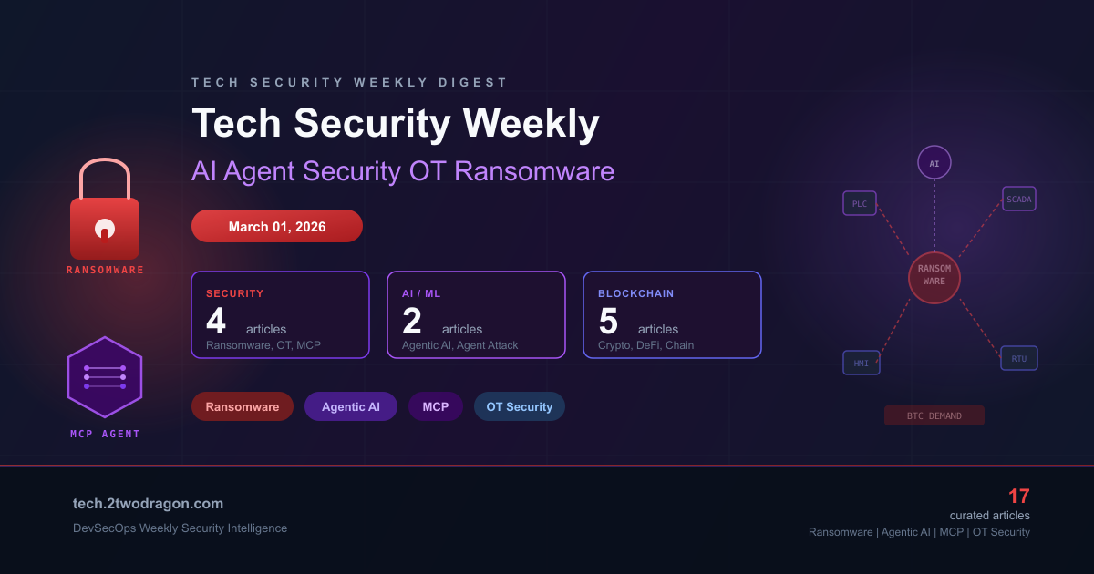 기술·보안 주간 다이제스트: AI 에이전트 보안과 Gentlemen 랜섬웨어 위협