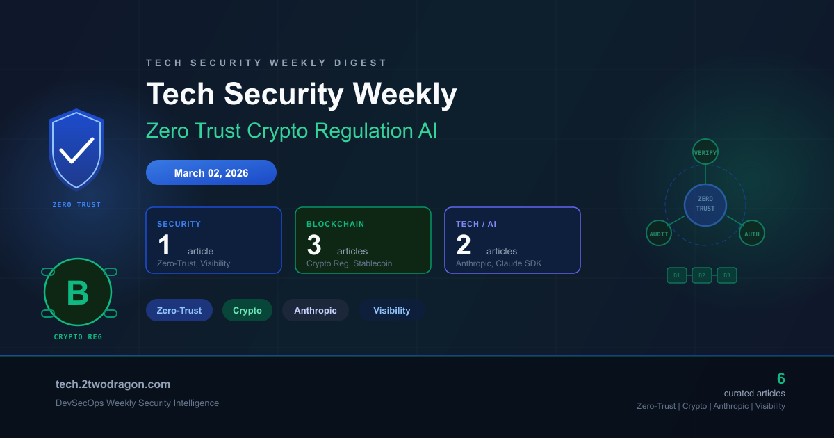 기술·보안 주간 다이제스트: 제로트러스트 가시성 전략과 암호화폐 규제 동향