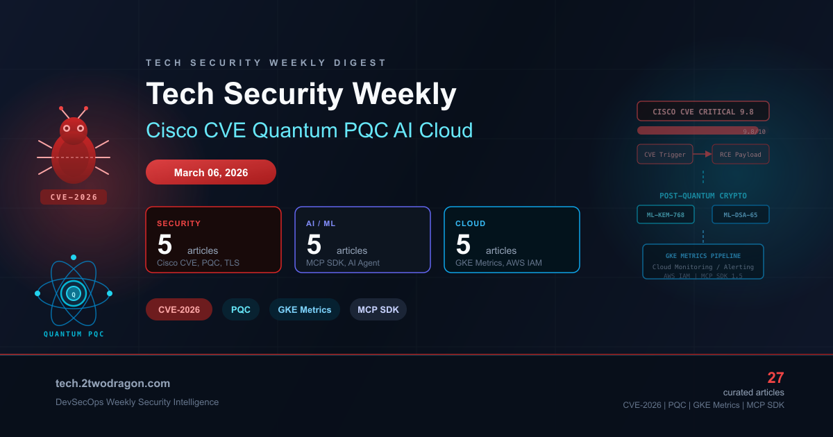 기술·보안 주간 다이제스트: CVE-2026-20122, Cisco, AWS
